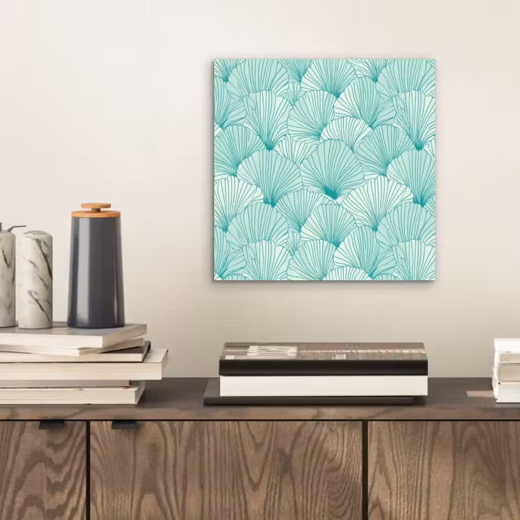 Groen - Wit - Ginko - Getekend - Textuur aluminium wit klein 46 -sfeer1