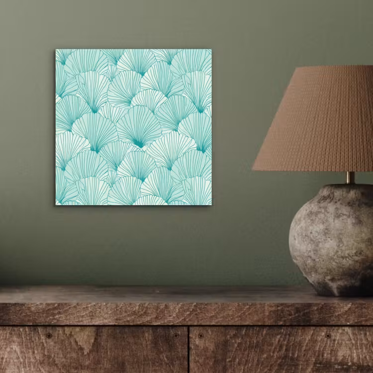 Groen - Wit - Ginko - Getekend - Textuur aluminium wit klein 46 -sfeer2
