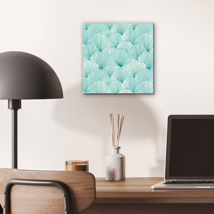 Groen - Wit - Ginko - Getekend - Textuur aluminium wit klein 46 -sfeer5