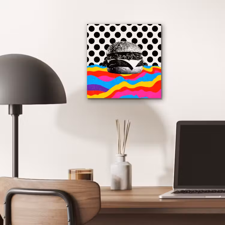 Hamburger - Stippen - Golven - Kleuren aluminium wit klein -sfeer5