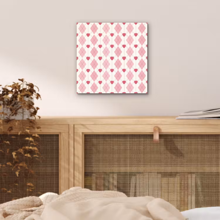 Ruiten - Klassiek - Roze - Wit aluminium wit klein 46 -sfeer3