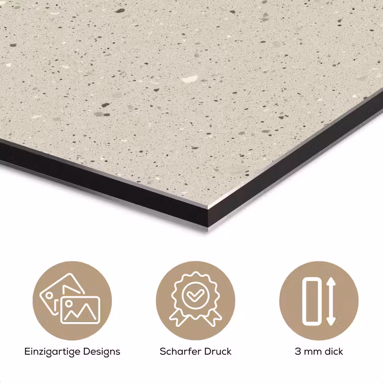 Lichtbeige - Terrazzo - Grijs aluminium wit klein 46 -closeup_DE