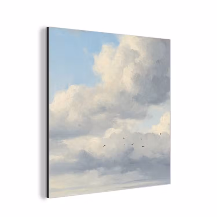 Lucht - Wolken - Natuur - Klassiek - Blauw aluminium wit klein -3d
