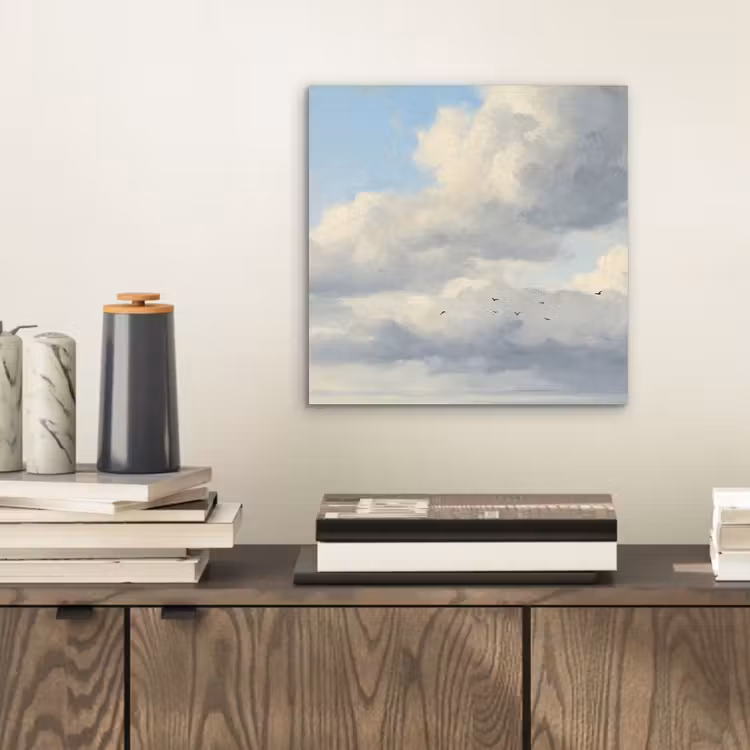 Lucht - Wolken - Natuur - Klassiek - Blauw aluminium wit klein -sfeer1