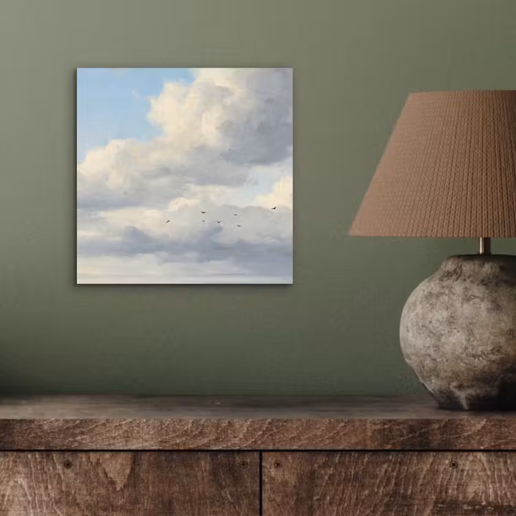 Lucht - Wolken - Natuur - Klassiek - Blauw aluminium wit klein -sfeer2