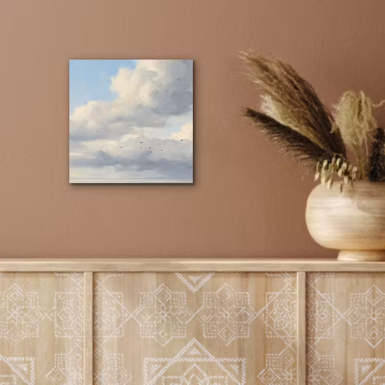 Lucht - Wolken - Natuur - Klassiek - Blauw aluminium wit klein -sfeer4