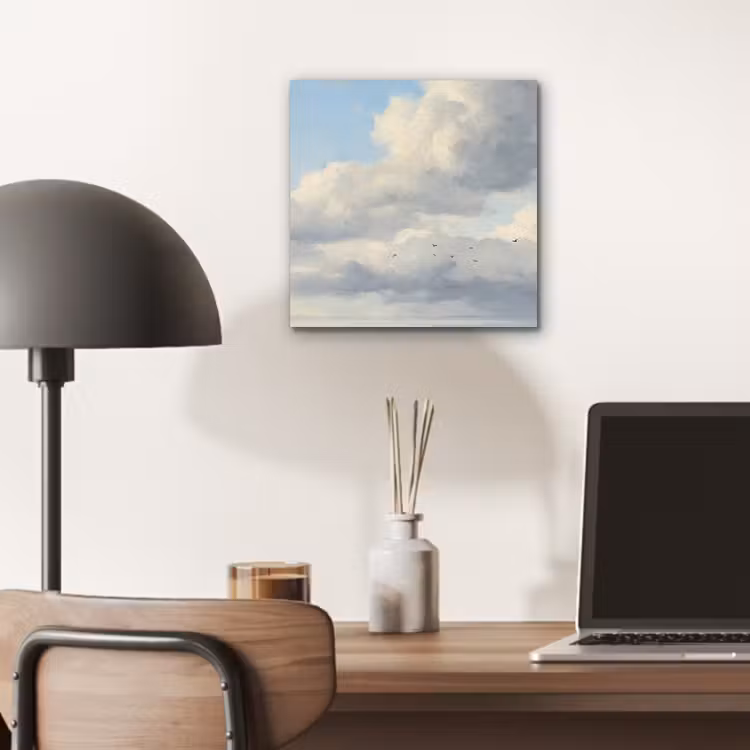 Lucht - Wolken - Natuur - Klassiek - Blauw aluminium wit klein -sfeer5