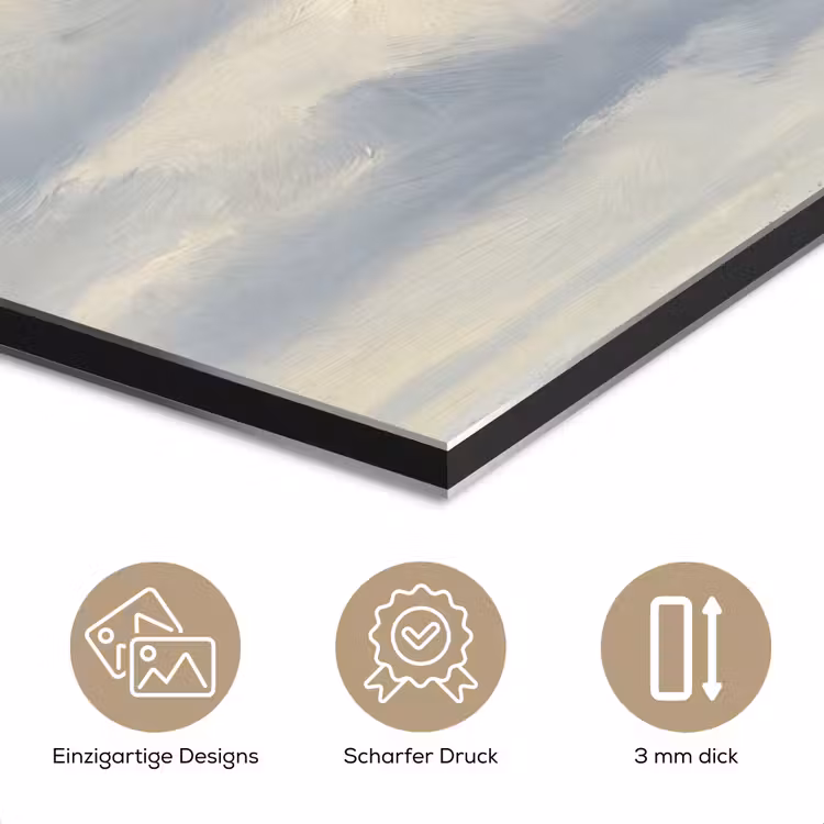 Lucht - Wolken - Natuur - Klassiek - Blauw aluminium wit klein -closeup_DE