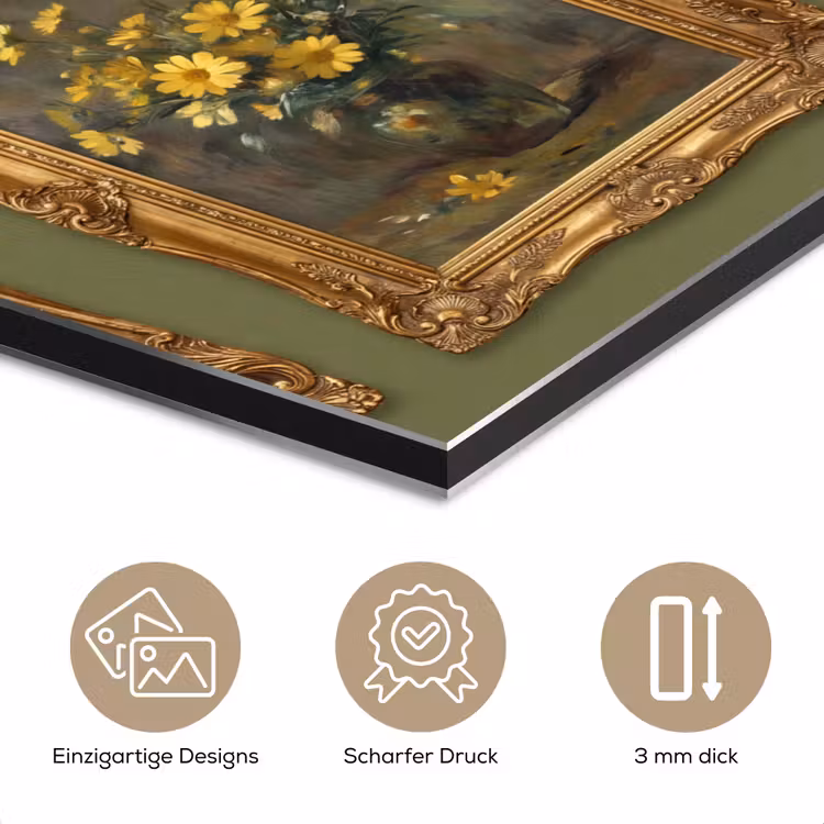 Hert - Bos - Natuur - Klassiek - Dieren aluminium wit klein -closeup_DE