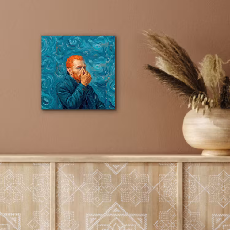 Portret - Klassiek - Blauw aluminium wit klein -sfeer4