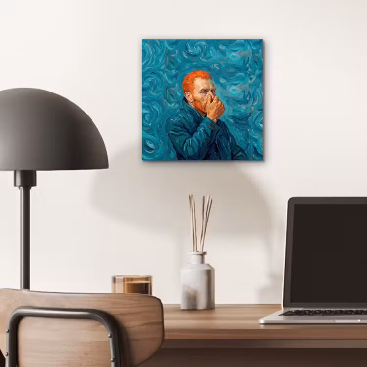 Portret - Klassiek - Blauw aluminium wit klein -sfeer5