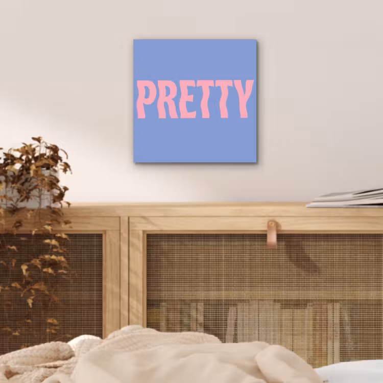 Pretty - Roze - Blauw - Golvend aluminium wit klein -sfeer3