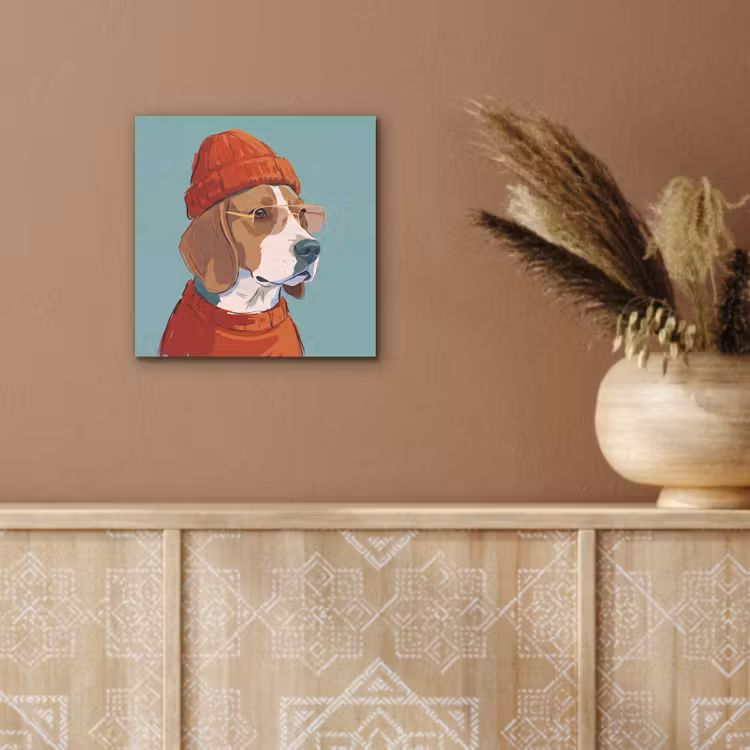 Hond - Beanie - Zonnebril - Dieren - Modern aluminium wit klein -sfeer4