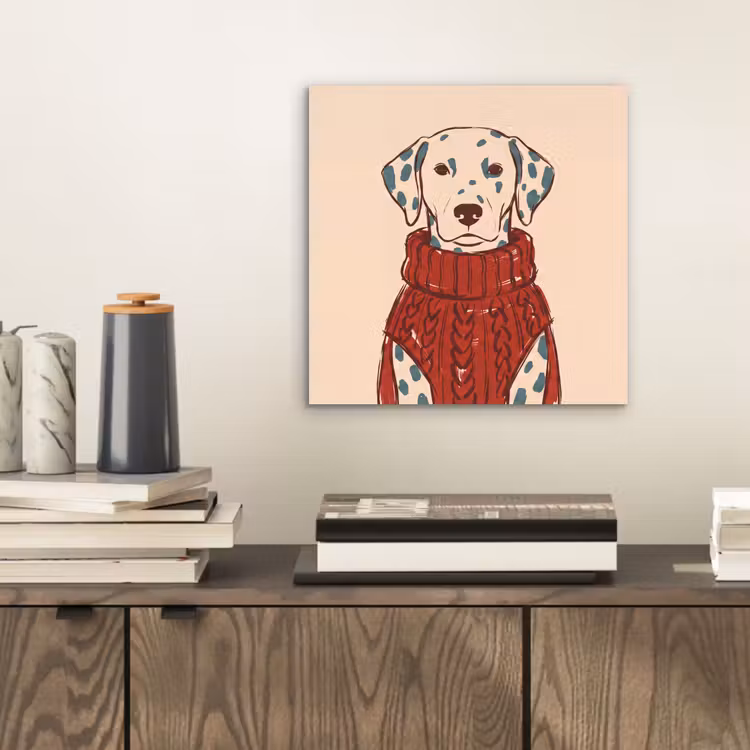 Hond - Trui - Winter - Dieren - Rood aluminium wit klein -sfeer1