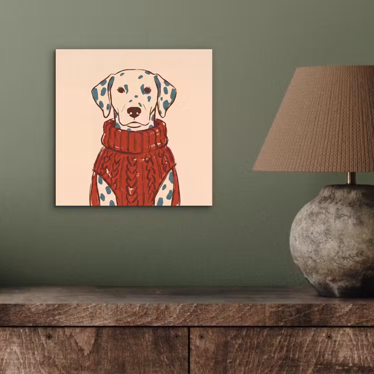 Hond - Trui - Winter - Dieren - Rood aluminium wit klein -sfeer2