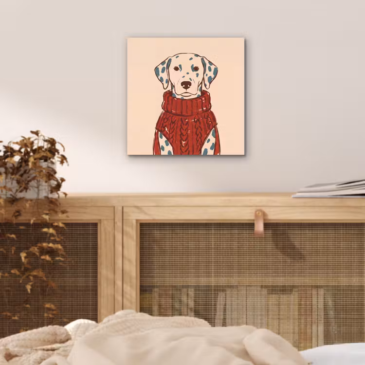Hond - Trui - Winter - Dieren - Rood aluminium wit klein -sfeer3