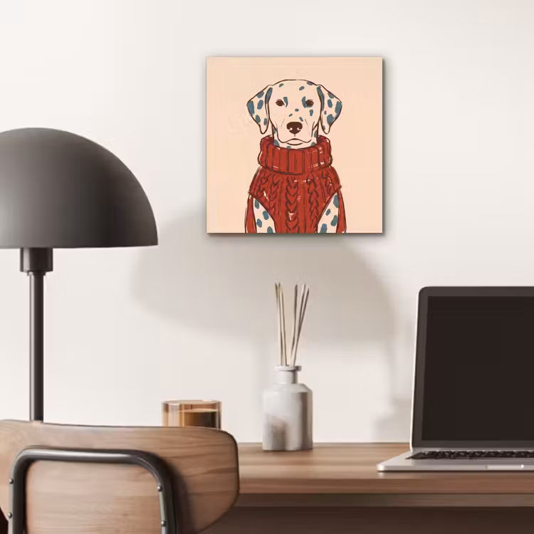 Hond - Trui - Winter - Dieren - Rood aluminium wit klein -sfeer5