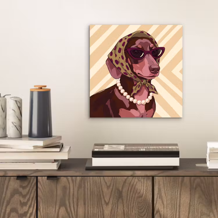 Hond - Zonnebril - Hoofddoek - Dieren - Modern aluminium wit klein -sfeer1