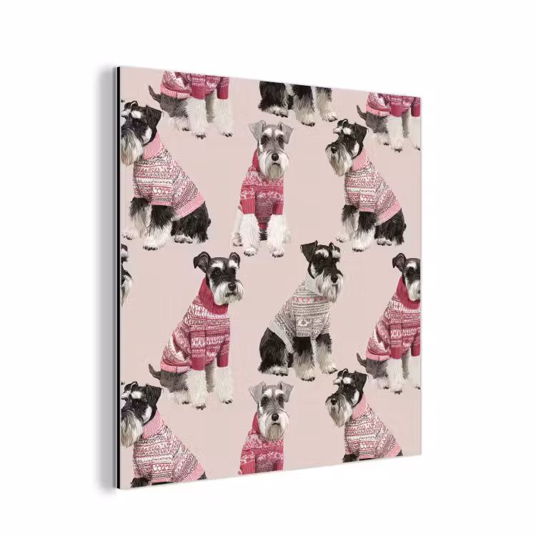 Honden - Truien - Rood aluminium wit klein 46 -3d
