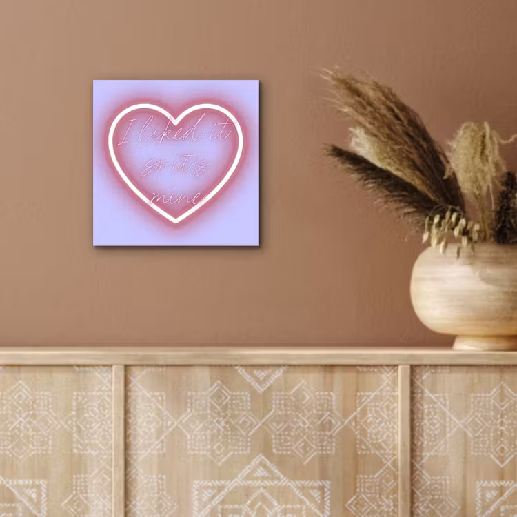 I liked it so it's mine - Neon hart - Paars aluminium wit klein -sfeer4