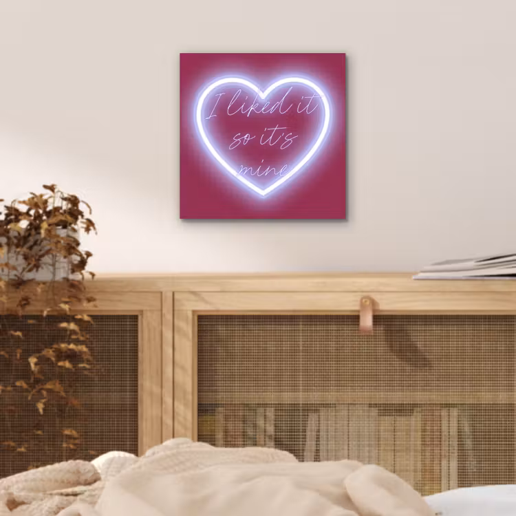 I liked it so it's mine - Neon hart - Roze aluminium wit klein -sfeer3