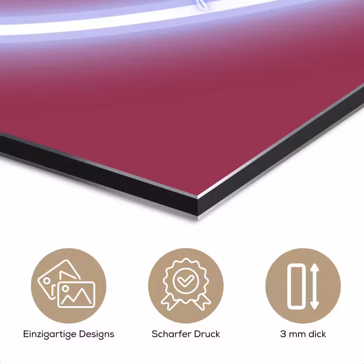 I liked it so it's mine - Neon hart - Roze aluminium wit klein -closeup_DE