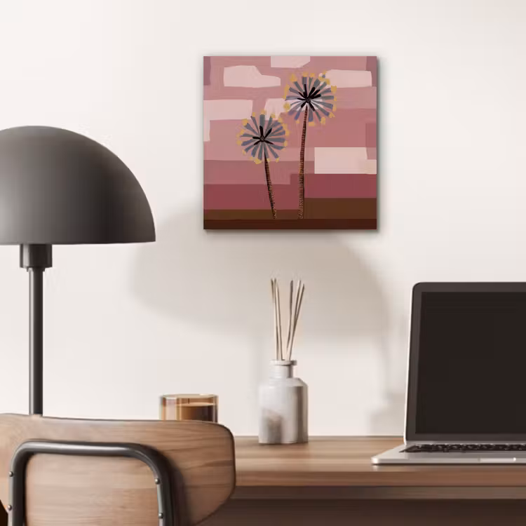 Illustratie - Bloemen - Vlakken - Abstract aluminium wit klein -sfeer5