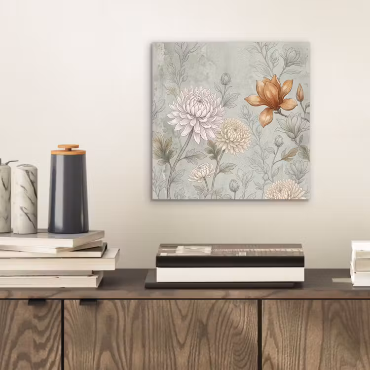 Illustratie - Bloemen - Groen aluminium wit klein -sfeer1