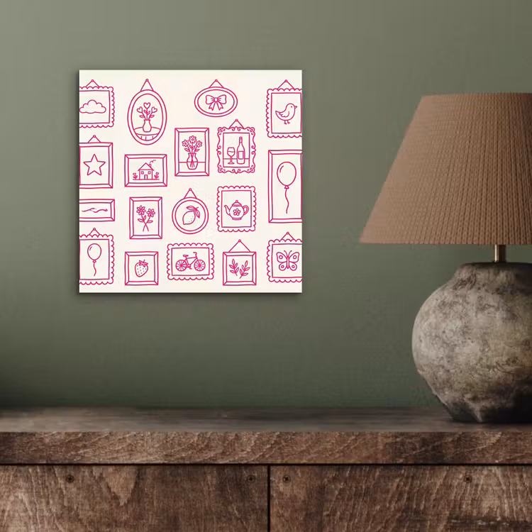 Illustratie - Collectie - Kunst - Minimalistisch - Roze aluminium wit klein -sfeer2