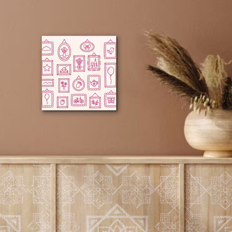 Illustratie - Collectie - Kunst - Minimalistisch - Roze aluminium wit klein -sfeer4