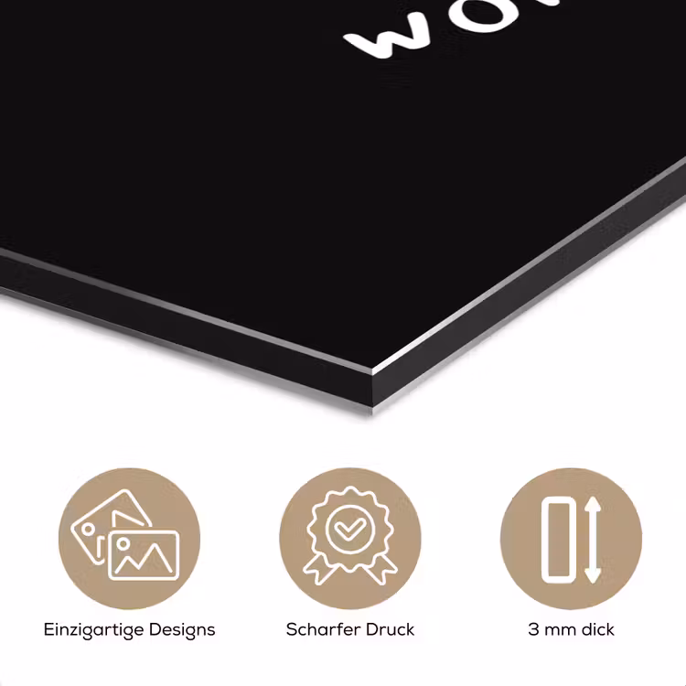 Illustratie - Zwart - Planeet - Quote aluminium wit klein -closeup_DE