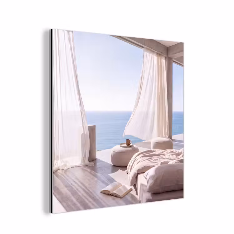 Interieur - Zeezicht - Modern - Rust - Beige aluminium wit klein -3d
