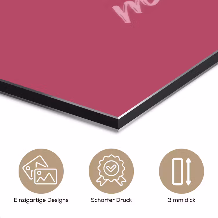 eat me out don't stress me out - Roze - Minimalistisch aluminium wit klein -closeup_DE