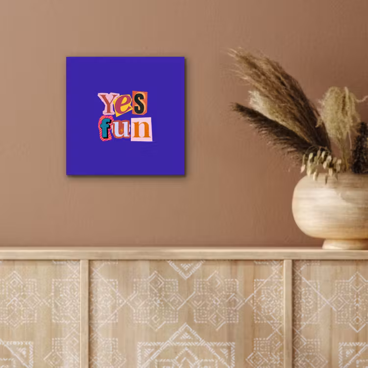 Yes fun - Kleurrijk - Collage-stijl aluminium wit klein -sfeer4