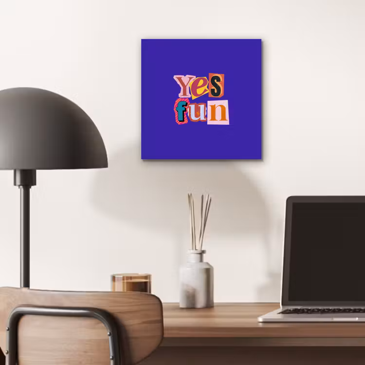 Yes fun - Kleurrijk - Collage-stijl aluminium wit klein -sfeer5