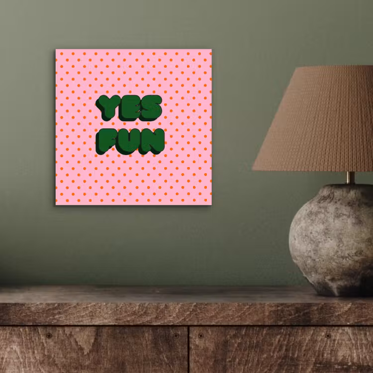 Yes fun - Groen - Roze - Stippen aluminium wit klein -sfeer2
