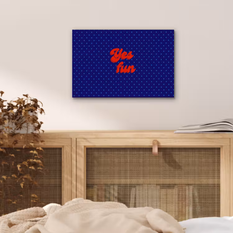Yes fun - Rood - Blauw - Stippen aluminium wit klein -sfeer3