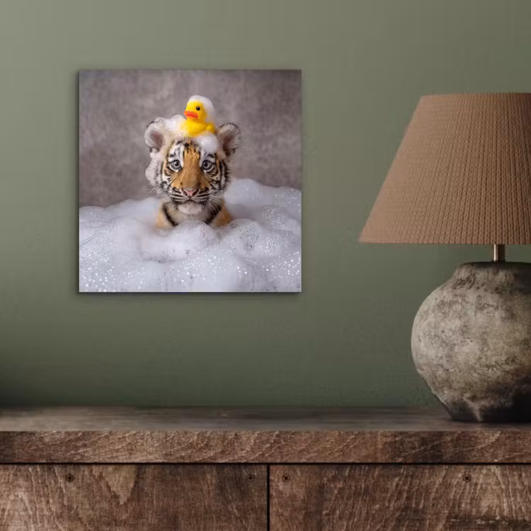 Welpje - Bad - Geel aluminium wit klein -sfeer2