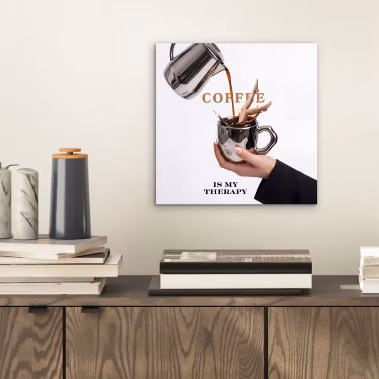 Koffie - Mok - Kan - Therapie aluminium wit klein -sfeer1