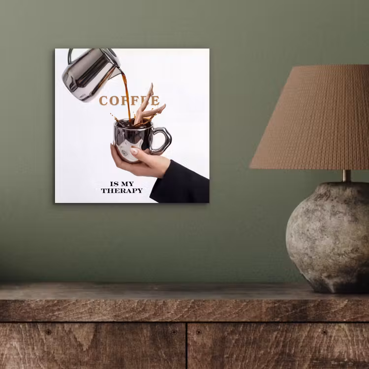 Koffie - Mok - Kan - Therapie aluminium wit klein -sfeer2