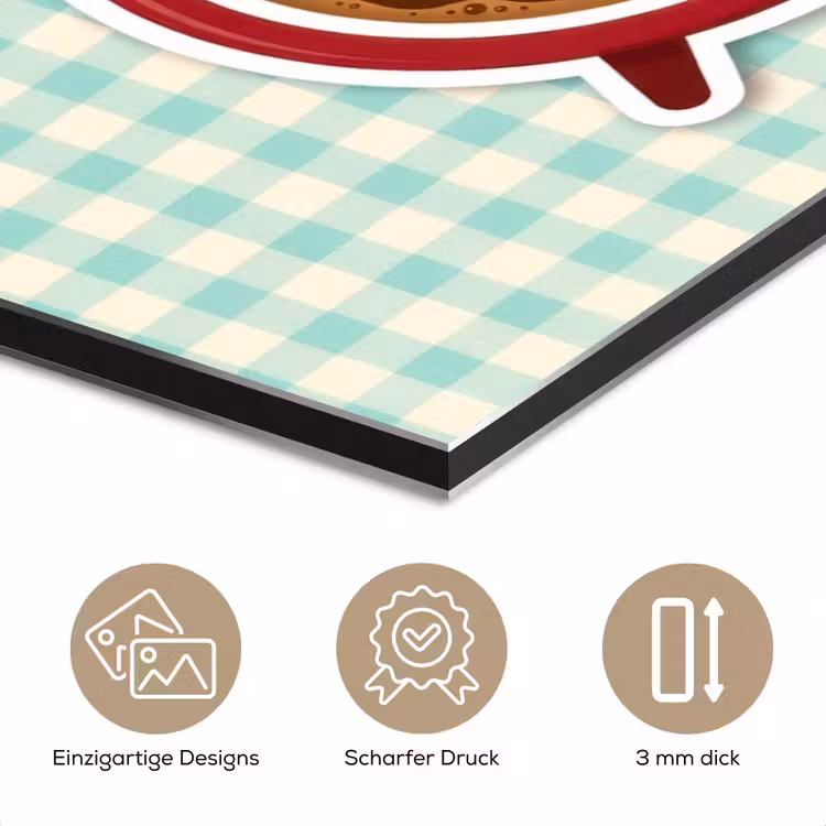 Koffie - Klok - Groen aluminium wit klein -closeup_DE