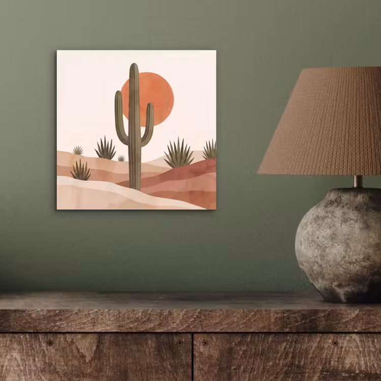 Cactus - Duinen - Modern - Landschap - Groen aluminium wit klein -sfeer2