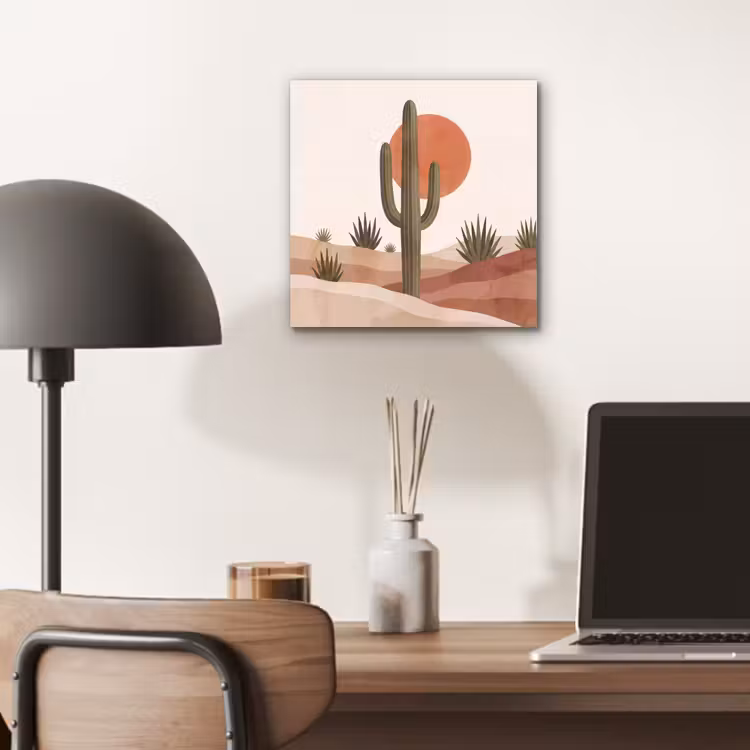 Cactus - Duinen - Modern - Landschap - Groen aluminium wit klein -sfeer5