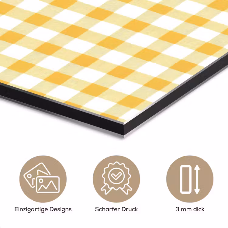 Ruit - Gingham - Klassiek - Geel en Wit aluminium wit klein 46 -closeup_DE