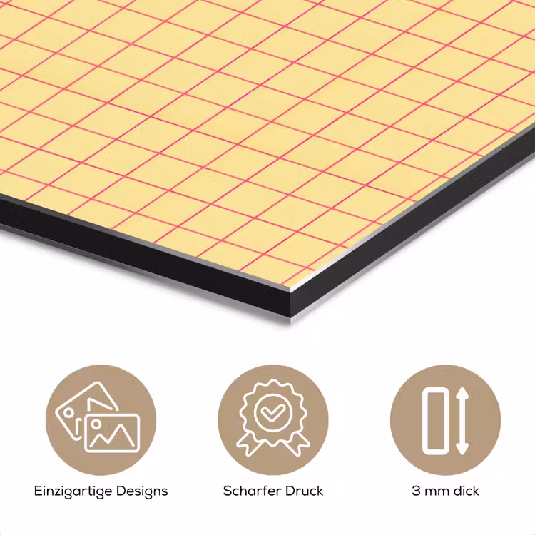 Ruitjes - Grid - Minimalistisch - Geel - Roze aluminium wit klein 46 -closeup_DE