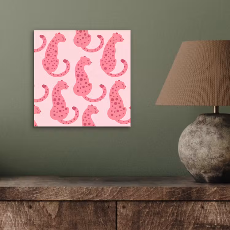 Kat - Gevlekt - Dieren - Patroon - Roze aluminium wit klein -sfeer2