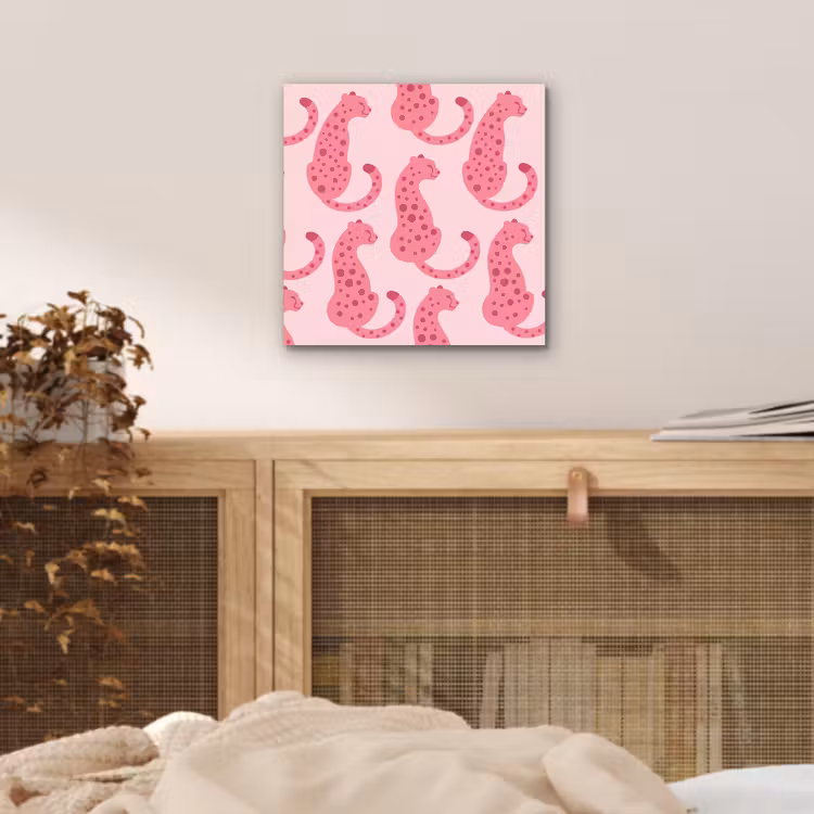 Kat - Gevlekt - Dieren - Patroon - Roze aluminium wit klein -sfeer3