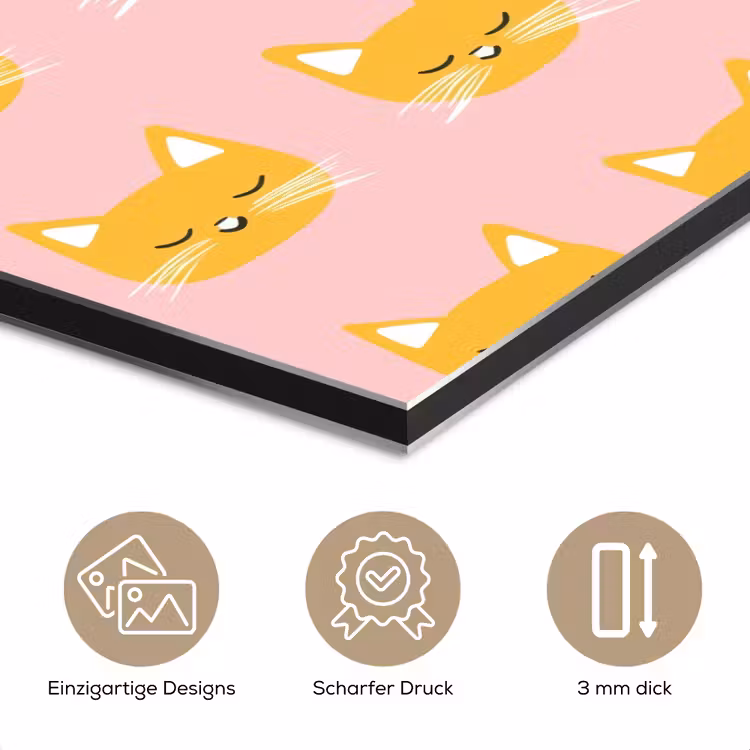 Katten - Patroon - Roze aluminium wit klein 46 -closeup_DE