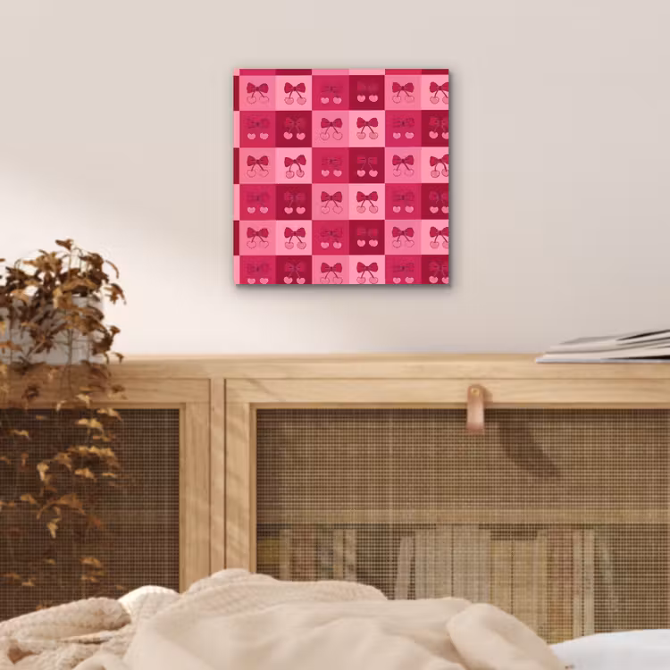 Kersen - Strikjes - Speels - Roze - Bordeaux aluminium wit klein 46 -sfeer3