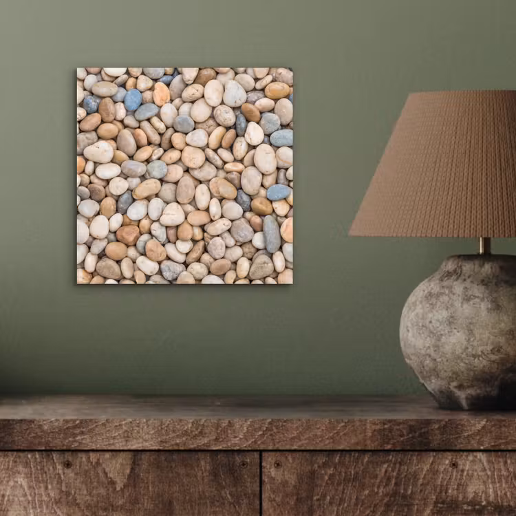 Kiezelstenen - Natuur - Textuur - Beige - Grijs aluminium wit klein -sfeer2